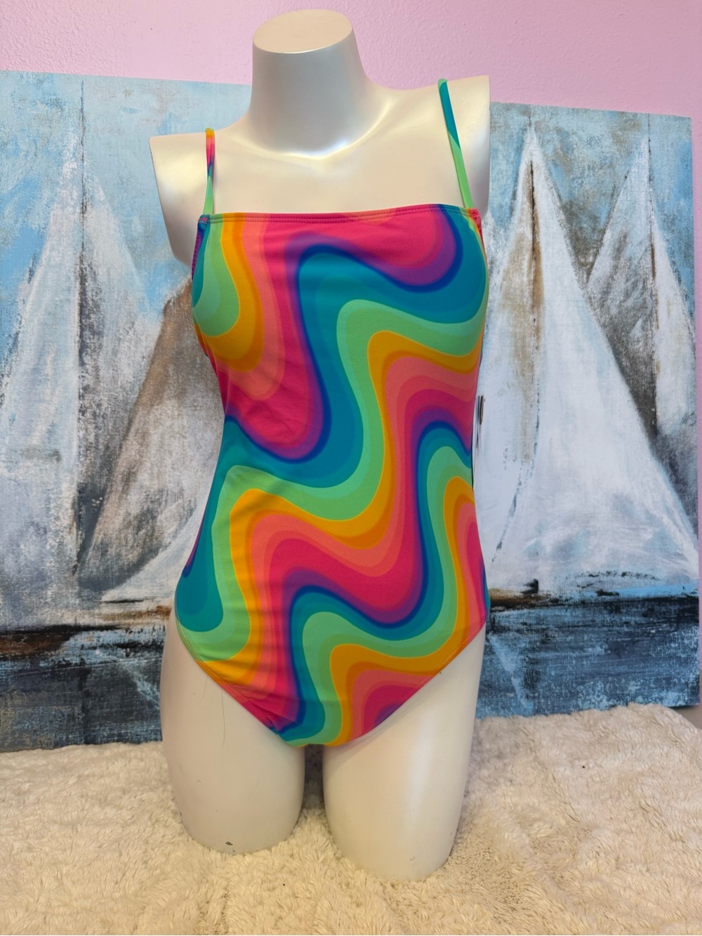 Hurley Multicolor Swirl One-Piece Swimsuit